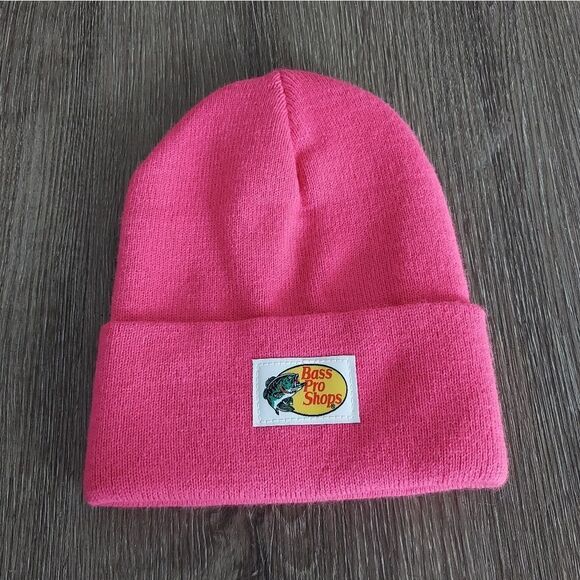 Bass Pro Shops | Hot Pink Logo Beanie Hat - Picture 3 of 4